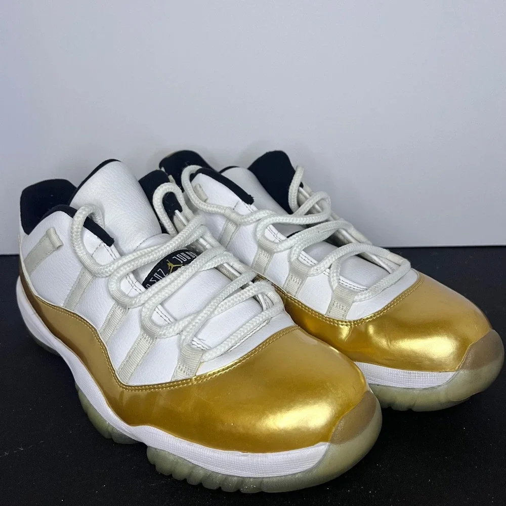 Air Jordan 11 Retro Low Closing Ceremony White Metallic Gold Mens 10.5
